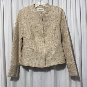 Calvin Klein Tweed Blazer Size 4P